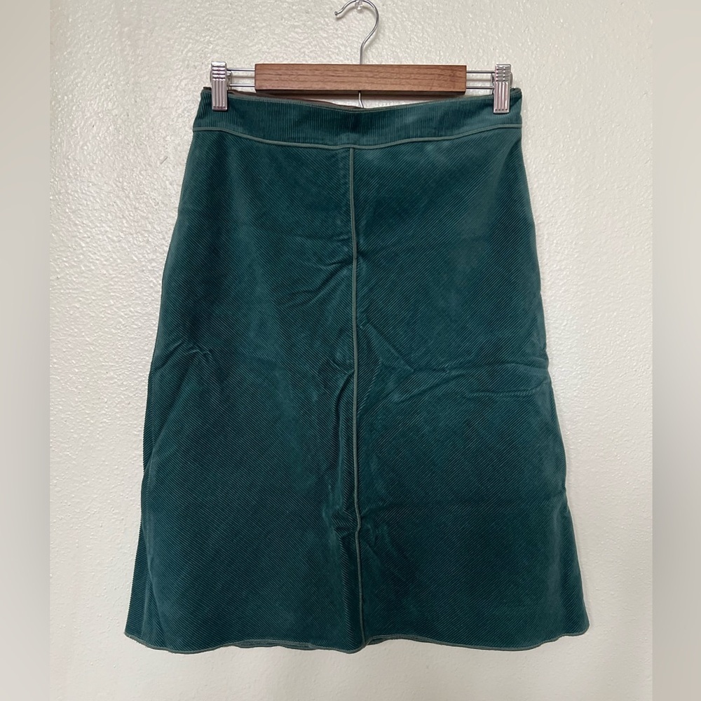 Margaret O’Leary Teal Corduroy Midi Skirt